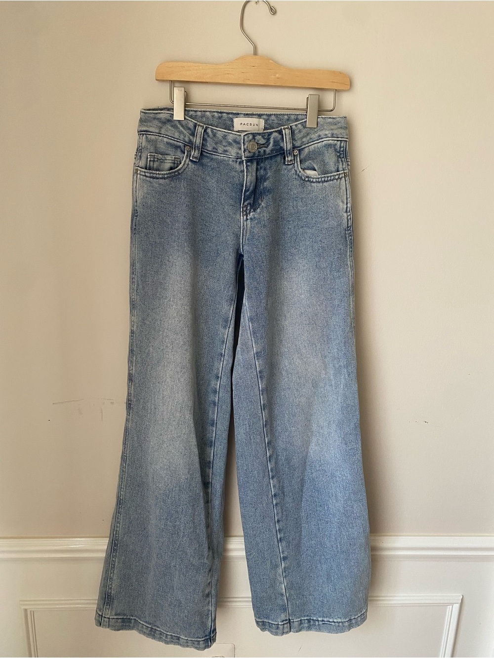 PacSun Light Blue Wide Leg Jeans - Flared High Rise